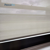 Pergotok Toiles en bâche, stores d'extérieur en textile, stores de patio motorisés à fermeture éclair pour l'ombrage du soleil
