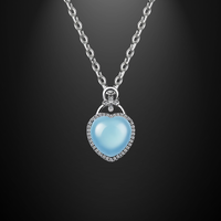 Nouveau à la mode NFC pendentif en argent collier de pierres précieuses 13.56MHz RFID bijoux NFC cadeaux pour son collier aigue-marine cadeaux de vacances