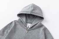 OEM ODM sulaman desain Anda kustom cetak layar sutra 380G kain Terry kelas berat Zip-up Sweatshirt Hoodie