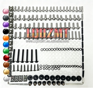 Kit de boulons de carénage en acier inoxydable pour <span class=keywords><strong>KAWASAKI</strong></span> NINJA ZXR400 <span class=keywords><strong>ZX</strong></span>-4R ZXR <span class=keywords><strong>400</strong></span> ZX4R <span class=keywords><strong>ZX</strong></span> 4R H1 H2 89 90 1989 1990, vis et écrous de carrosserie - Product Image 1