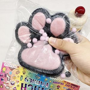 Jouet Sensoriel Presser Jouet Squishy Patte De Chat - Silicone à Paillettes - Anti-stress Et Rebond Lent Jouet Presser Rebond Lent