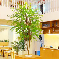 Árbol Artificial de Magnolia de Gran Tamaño, Estilo Japonés, con Campanas Colgantes Realistas, para Decoración de Interiores, Inspirado en Celebridades de Internet