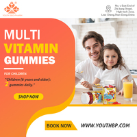 Gummies multivitaminées végétaliennes à marque privée OEM, supplément de vitamines à la pectine pour le soutien immunitaire, pour adolescents et jeunes adultes, haute qualité