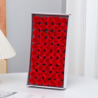 Handgemaakte mini-rozenzeepbloemen op duimformaat, boutonnière boeketten - bruiloft & verjaardag cadeaudoos, groothandel