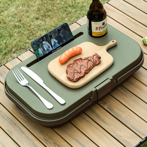 Outdoor Foldable <b>Picnic</b> Basket With <b>Table</b> Green Pp Material <b>Portable</b> Storage For Camping And Travel - Product Image 4