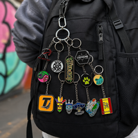 Porte-clés en émail de forme personnalisée, alliage de zinc, porte-clés en métal irrégulier, logo promotionnel, porte-clés souvenir, étiquette métallique pour cadeau