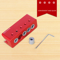 Kit de guide de perçage à angle droit pour tubes ronds, gabarit de perçage pour trous de 6/7/8/9/10 mm, kit de guide de perçage auto-centrant pour le travail du bois