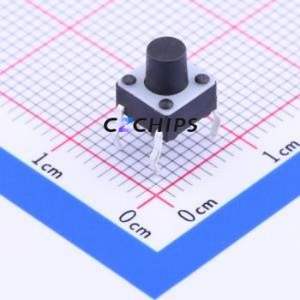 KAN0611-0701B-C Tactile Switch Through hole Component THT-4P,6x6mm Switch Single Pole Single Throw Round Button Through Hole 6mm - Product Image 1
