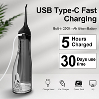 H2ofloss Irrigateur buccal sans fil rechargeable de type C, professionnel, 300 ml, irrigateur dentaire à eau avec certificat CE