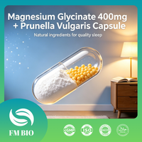 OEM/ODM 120 Capsules de 400 mg de glycinate de magnésium et de quercétine, pour un sommeil de qualité, la relaxation, la santé musculaire et le soutien immunitaire