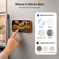 Support de téléphone magnétique en silicone à ventouse réutilisable pour la salle de sport, le miroir, la cuisine, les voyages et les accessoires de style de vie quotidien