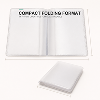 Porta Tarjetas de PVC, Porta Pasaportes y Tarjetas de Identificación con 10 Bolsillos, Estilo Moderno