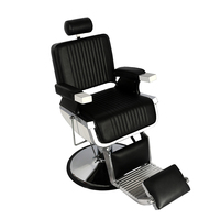 Fauteuil de Barbier Professionnel Marron Inclinable avec Pompe – Équipement de Salon et Spa – Vente Flash