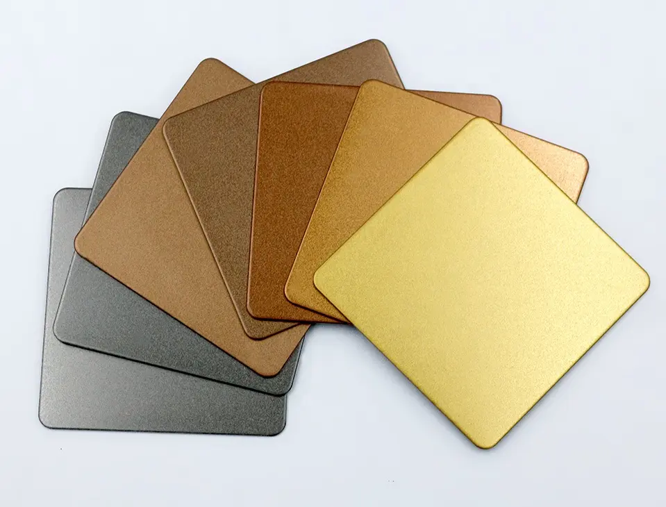 PVD Farbbeschichtung Goldgefälschte Edelstahlplatte 304 dekorative Metallplatten Edelstahlperlen-Goldplatte