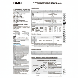 Pièces pneumatiques CDM2KB25-50Z de cylindre d'air pneumatique SMC - Product Image 1