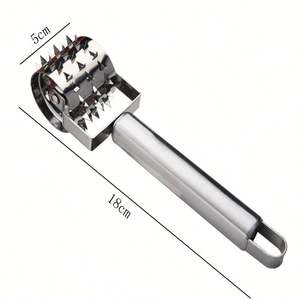 Dropshipping Shopify Rouleau d'attendrisseur de viande en acier inoxydable, attendrisseur de viande à rouler avec lames d'aiguille ultra tranchantes - Product Image 5