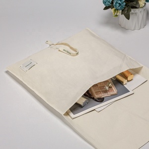 Enveloppe en coton Emballage cadeau Sac à poussière en tissu Bijoux de luxe naturels Enveloppe cosmétique Sac à poussière Sac à poussière en coton recyclé biologique - Product Image 5