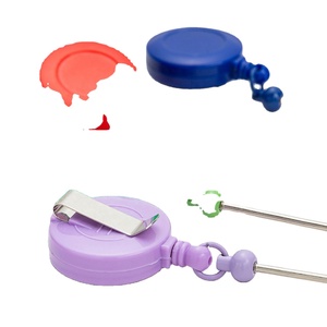 Porte-badge rétractable personnalisé avec cordon perlé et porte-clés - Support de carte d'identité DIY pour infirmières et professionnels - Product Image 4