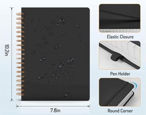 Custom <b>Book</b> Printing PU Leather Hardcover 100 Sheets A5 Fitness Journal Workout Planner - Product Image 4