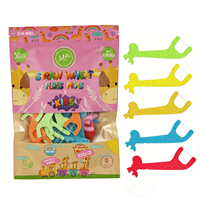 Kinderen Kleurrijke Schattige Dieren Ecologisch Biologisch Afbreekbare Schone Kinderen Tandenstokers Tandfloss COOLFEEL FP09 Fruit Smaak