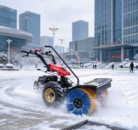 Balayeuse à neige manuelle E-MT370, moteur 15HP 420CC, largeur de déblaiement 1100mm, démarrage électrique, machine de nettoyage de la neige portative