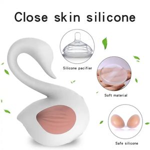 YPM vente ventouse de clitoris en forme de cygne 10 Modes Vibration aspiration mamelon Clitoris Stimulation point G succion vibrateur - Product Image 5