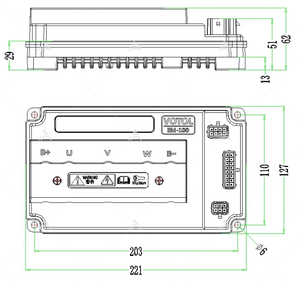 Kit de conversion de voiture sans balais QSMOTOR 205 3000W V3 72V 80KPH avec contrôleur EM100sp, moteur de roue, état neuf, pour motos - Product Image 4
