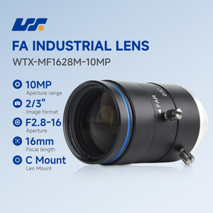 Objectif de caméra industrielle à vision artificielle <span class=keywords><strong>WTX</strong></span> 16 mm 10 MP 2/3 " avec monture C et iris manuel - Product Image 2