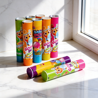 Tube de bonbons confits très vendu en e-commerce, pack assorti de snacks explosifs pour boutique en ligne