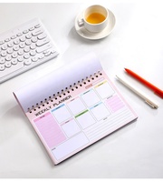 Impression personnalisée luxe 2024 planificateur hebdomadaire quotidien agenda a4 nourriture et fitness cahier à spirale planificateur de journal