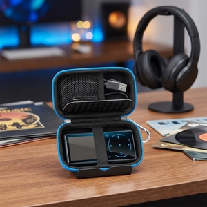 Étui de transport rigide en EVA de couleur personnalisée, étanche et durable, avec compartiments organisateurs pour lecteur de musique MP3 MP4 - Product Image 1
