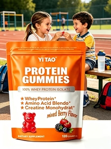 Gummies protéinés 120 unités saveur fruits rouges mélangés Isolat de protéines de lactosérum Complément alimentaire - Product Image 3