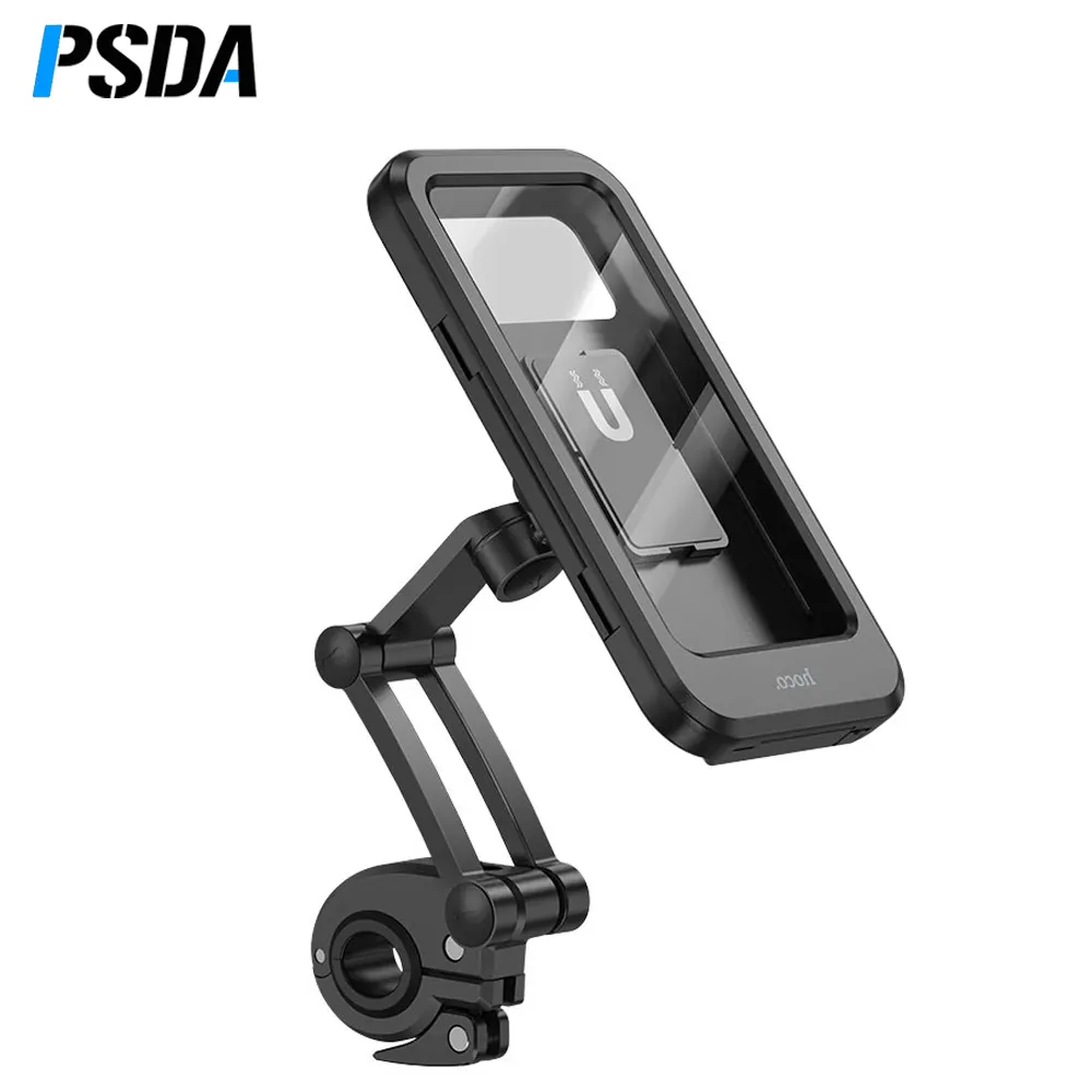 PSDA-Soporte de teléfono para bicicleta, accesorio Universal para manillar de motocicleta, resistente al agua, ajustable, 360