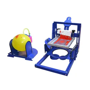 Portable 12x12cm balloon screen printer manual 1 color serigraphy printing machine for latex balloons