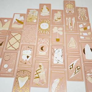 Tarjetas de Afirmación con Lámina Dorada Rosa, Tarjetas de Oráculo Personalizadas de Confianza en el Universo, Baraja de Adivinación Celestial Espiritual de Lujo para Regalo - Product Image 2