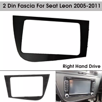Cadre de garniture d'autoradio pour panneau Seat Leon de couleur noire Cadre double din