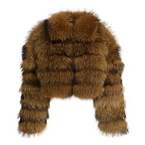 Cappotto di pelliccia di procione genuino delle donne su ordinazione di disegno della chiusura lampo delle signore su ordinazione della giacca di pelliccia di procione reale di inverno 100% femminile all'ingrosso - Product Image 4