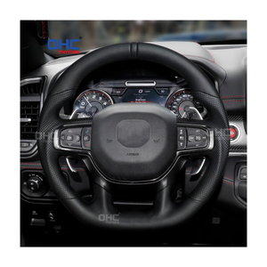 Volante con calefacción de cuero completo personalizado para Dodge Ram Rebel Ram1500 Trx Laramie 2018 2019 2020 2021 2022 2023 2024 OHC - Product Image 1