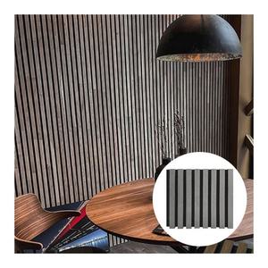 Panel Acústico de Listones de Madera Negro Moderno y Duradero SANYUAN para Gimnasio, Sala de Estar, Baño - Diseño Gráfico de Sonido Altamente Efectivo - Product Image 3