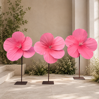 Roze Bloemenstandaard Set Reuze Papieren Kunstbloemen Bruiloft Evenement Decoratie Commerciële Bloemendisplay Winkelruit Display
