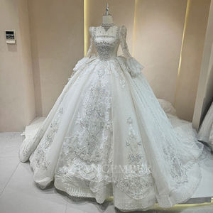 Jancember DW0118 Princesa cuello cuadrado Boda Vestidos hinchados para mujer Vestidos - Product Image 2