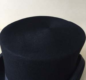 Sombrero de Copa Clásico Negro de Fieltro de Lana Británica de Alta Calidad, Corona Alta de 13.5cm, Sombrero de Lana para Caballero, Iglesia, Fiesta - Product Image 5