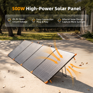 Système solaire monocristallin PECRON PV 500W, étanche, 42,5V, pliable, avec indice de protection IP67, pour station d'alimentation portable - Product Image 2