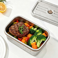 Hoge kwaliteit pure titanium doos, lekvrij, vershoudend, voedselcontainer, meerdere maten, koelkast opbergdoos, fruit bewaardoos, verzegeld, keuken