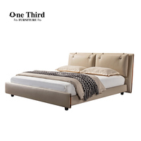 Linge de lit double king size de luxe moderne Mécanisme de lit escamotable en cuir