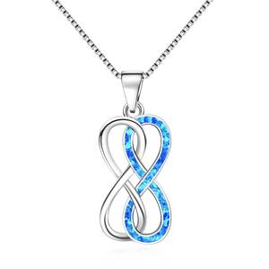Collier Opale Infinie Viral TikTok |   Bijoux Bleu Amour Éternel - Fournisseur en Gros Tendance - Product Image 1