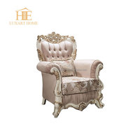 Canapé de salon européen, meubles de maison, meubles français royaux en bois et tissu, sculpté, luxe, antique, classique, ensemble de canapés
