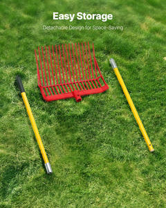 ส้อมพลาสติกสำหรับเก็บมูลสัตว์ ด้ามจับทำจากไฟเบอร์กลาส 18 ซี่ สำหรับงานสวน งานฟาร์ม คอกม้า และทำความสะอาดหญ้าแห้ง - Product Image 4