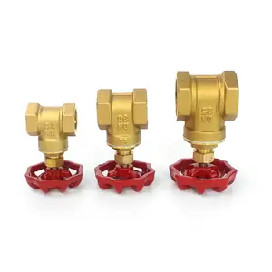 Van điều khiển toàn cầu Brass NPT BSP chủ đề kiểm soát nước PN16 sluice Brass Van cổng