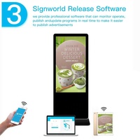55 pouces Signalisation numérique Affichage publicitaire Lecteur Moniteur Wifi Usb Sd 4G Carte Sim Auto on off Split 4k Écran tactile Totem Kiosque